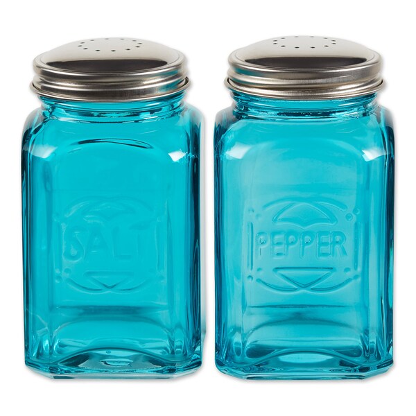 Rsvp International Retro Glass S&P Set - Turquoise, 2PK - RET-T