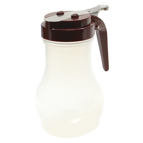 Tablecraft Syrup Dispenser, Teardrop, Brwn, 10 oz, PK12 - PP410B