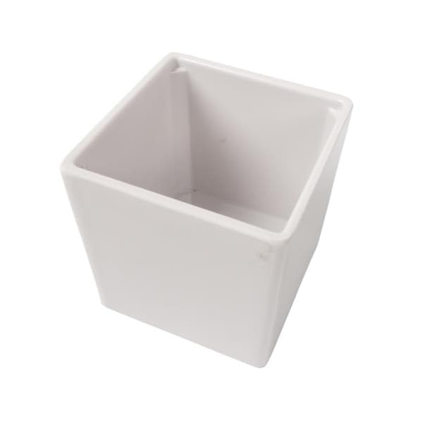 Cal-Mil 4 in x 4 in White Melamine Jar - C1432BODY
