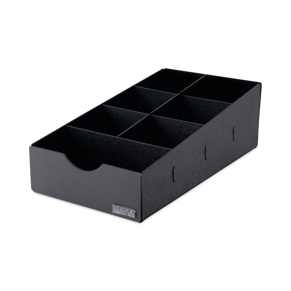 Vertiflex Commercial Grade Condiment Caddy, 8 3/4x16x5 1/4, Black - VFCC-169