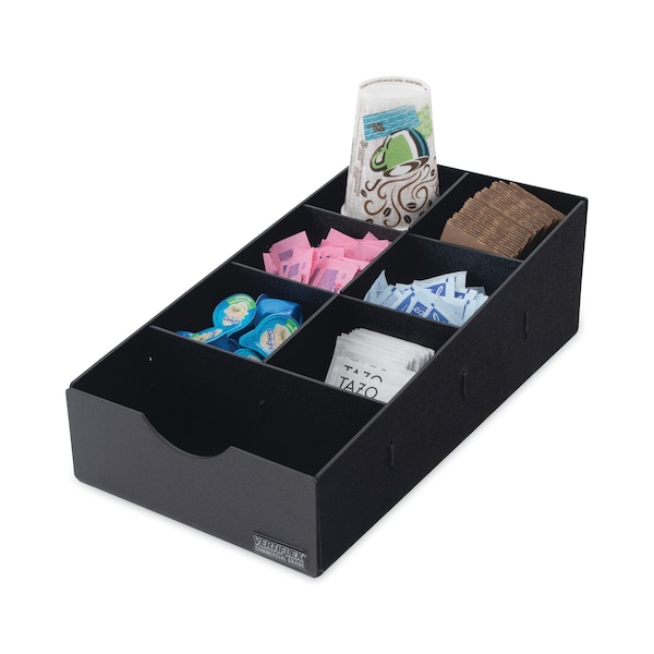 Vertiflex Commercial Grade Condiment Caddy, 8 3/4x16x5 1/4, Black - VFCC-169