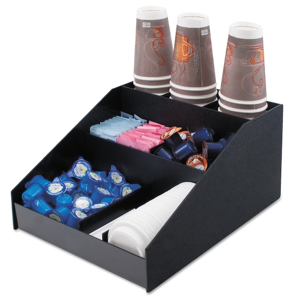 Vertiflex Commercial Grade Condiment Organizer, 12x16x7 1/2, Black - VFCC-1200