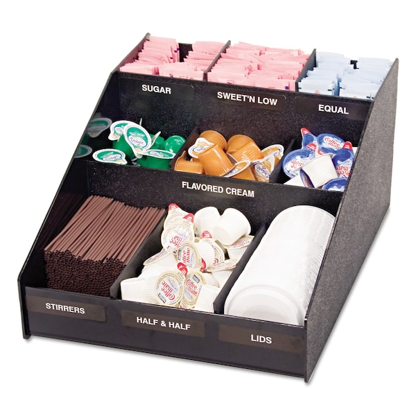 Vertiflex Commercial Grade Condiment Organizer, 12x16x7 1/2, Black - VFCC-1200