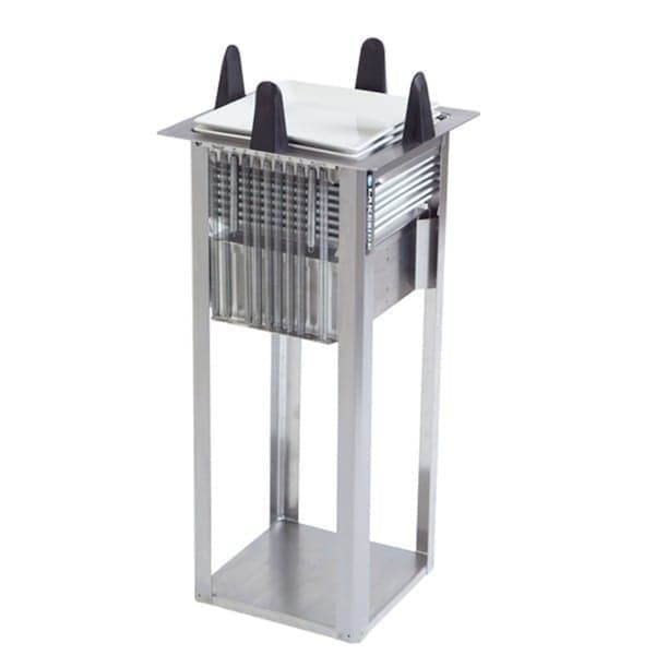 Lakeside Regular Open Drop-In Square Plate Dispenser; 6-1/4" to 7-1/2" - S4007