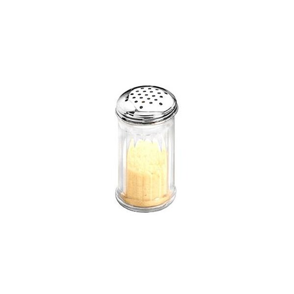American Metalcraft 12 oz SAN Fluted Cheese Shaker w/Top - SAN312
