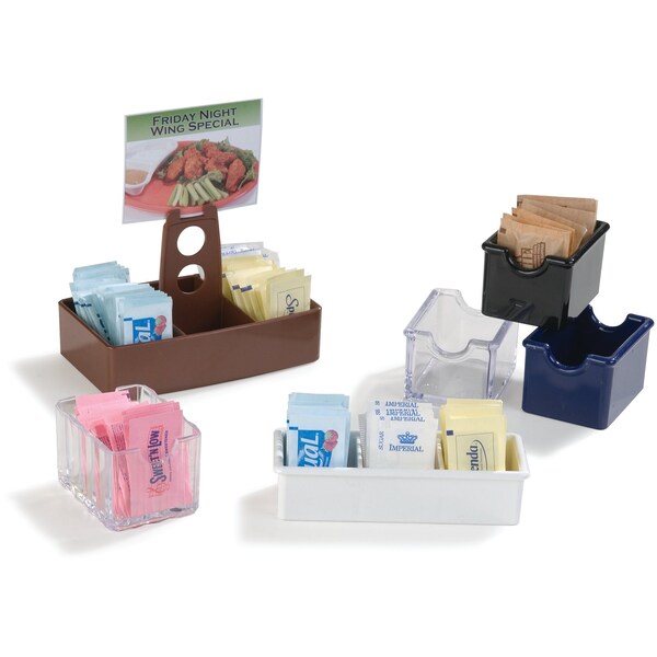 Carlisle Foodservice Merch Sugar Caddy, 50 Pckts, Blk, PK24 - 455103