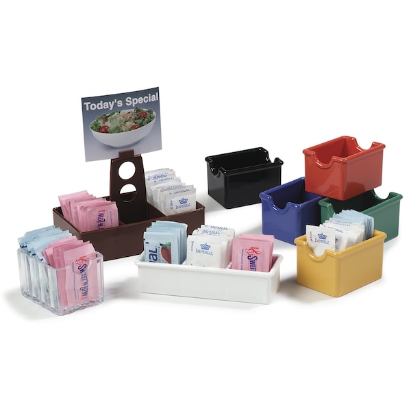 Carlisle Foodservice Merch Sugar Caddy, 50 Pckts, Blk, PK24 - 455103