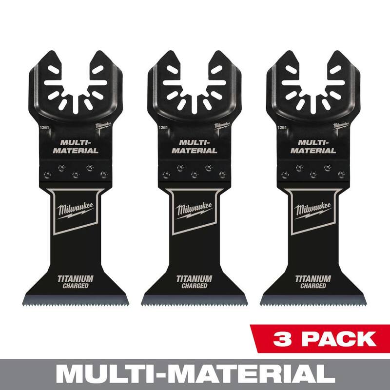 Milwaukee 1-3/4 in. Cuchilla oscilante para corte de metal de ajuste universal de titanio bimetálica (paquete de 3) - 49-25-1263