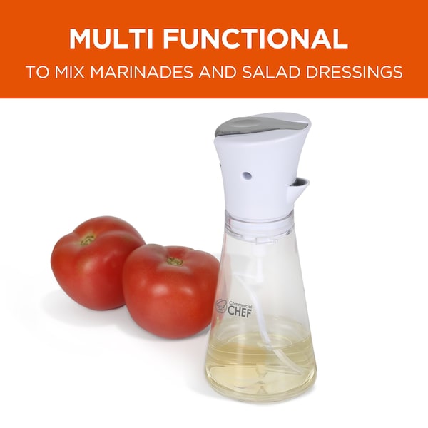 Commercial Chef Mixer Bottle 9 OZ Condiment, Salad Dressing Bottle With Push Button Mixer - CH1569