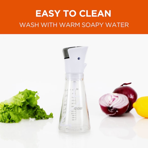 Commercial Chef Mixer Bottle 9 OZ Condiment, Salad Dressing Bottle With Push Button Mixer - CH1569