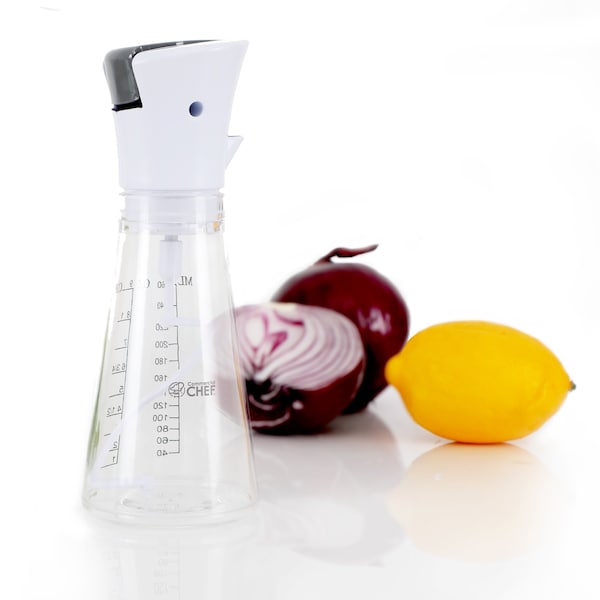Commercial Chef Mixer Bottle 9 OZ Condiment, Salad Dressing Bottle With Push Button Mixer - CH1569