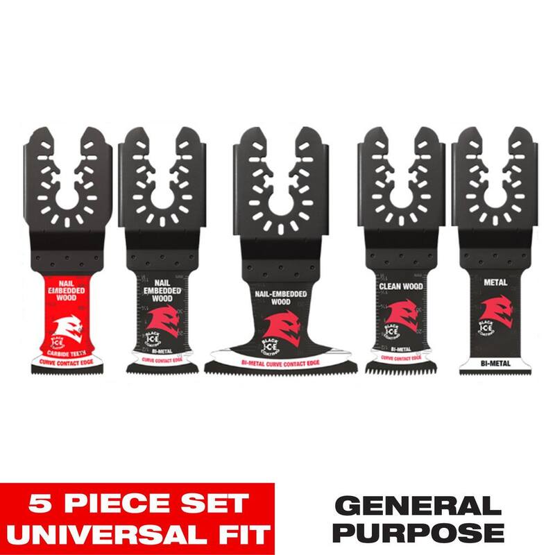 Set de cuchillas oscilantes DIABLO Universal Fit para madera y metal Bi-Metal y Carburo (5 piezas) - DOU5SPC