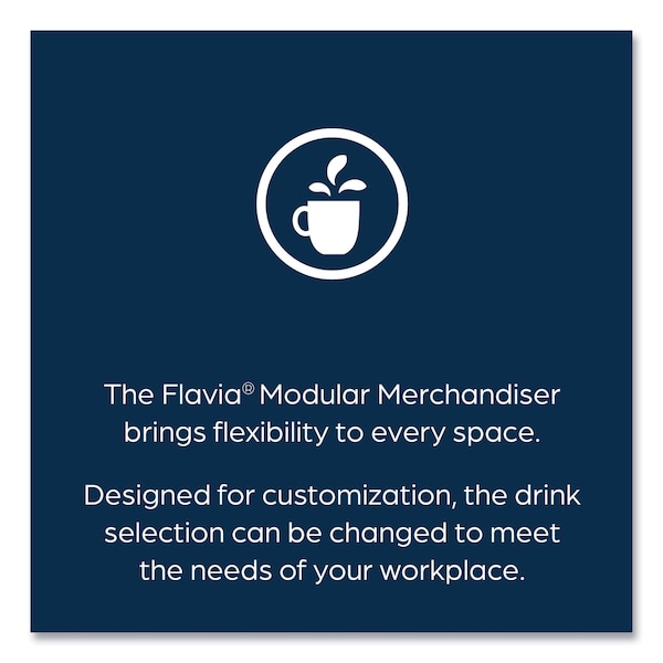 Flavia Four Column Merchandiser, 12 Compartments, 15.2 x 17.2 x 16.3, Black - 25200002