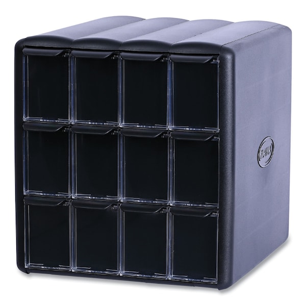 Flavia Four Column Merchandiser, 12 Compartments, 15.2 x 17.2 x 16.3, Black - 25200002
