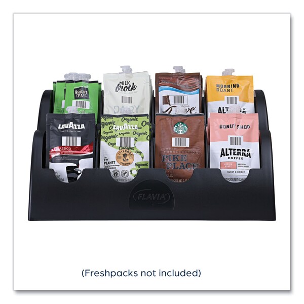 Flavia Small Merchandiser, 8 Compartments, 13.6 x 13 x 4.4, Black - 25200000