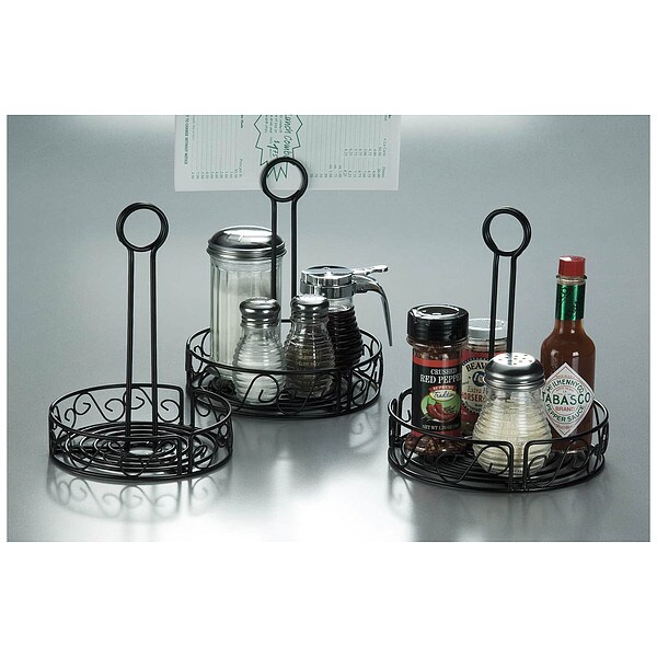 American Metalcraft Condiment Rack, Black, 7 3/4 x 9 In. - WBCC8