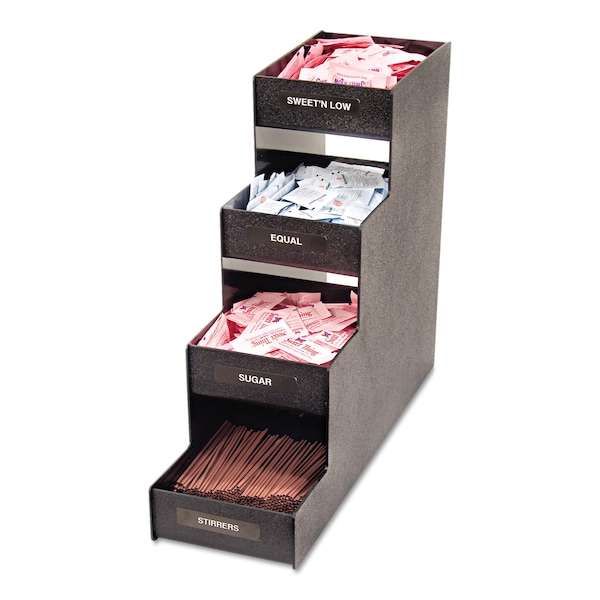 Vertiflex Commercial Grade Condiment Organizer, 6x19x15 7/8, Black - VFC-1916RC
