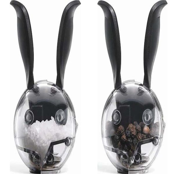 Chef N Chef'n Black/Clear Plastic Salt and Pepper Grinder Set - 101-033-001