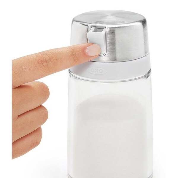 Oxo International Oxo Sugar Dispenser, 9 oz Capacity, Plastic/Stainless Steel, Clear - 1272380