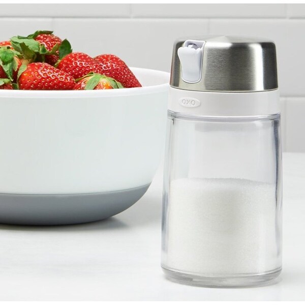 Oxo International Oxo Sugar Dispenser, 9 oz Capacity, Plastic/Stainless Steel, Clear - 1272380