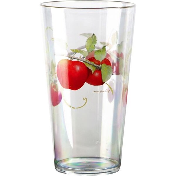 Reston Lloyd Reston Lloyd 75999 Harvest Apples  Acrylic Drinkware  19oz Ice Tea Glass  Set of 6 - 75999 SET