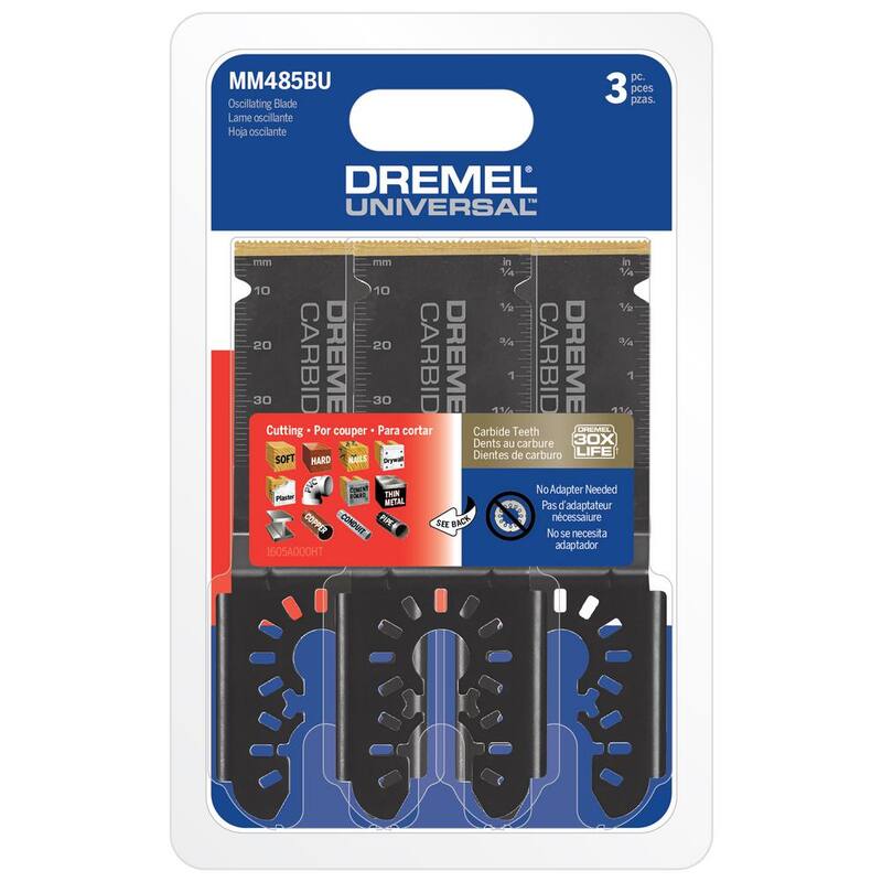 Cuchilla universal para herramienta multiherramienta oscilante de corte en bisel de carburo de 1-1/4 pulgadas (3 piezas) - MM485BU