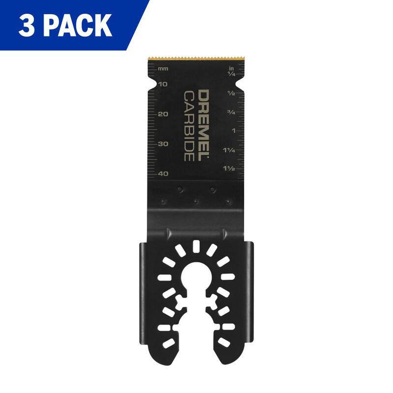 Cuchilla universal para herramienta multiherramienta oscilante de corte en bisel de carburo de 1-1/4 pulgadas (3 piezas) - MM485BU