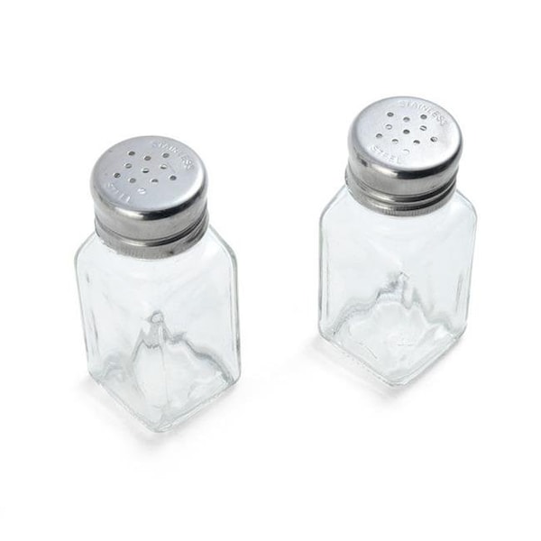 Farberware Farberware 6009317 Clear Glass & Stainless Steel Salt & Pepper Shakers - 6009317