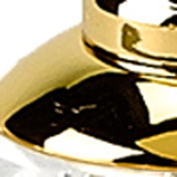 Homeroots Handcrafted Optical Crystal, Gold Rounded Salt & Pepper Shakers - 376098