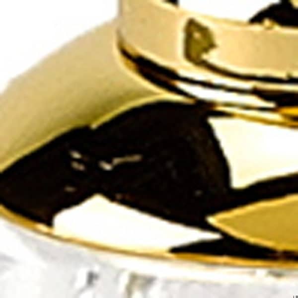 Homeroots Handcrafted Optical Crystal, Gold Rounded Salt & Pepper Shakers - 376098