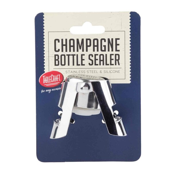 Tablecraft Champagne Bottle Sealer, Stainless Steel - H398