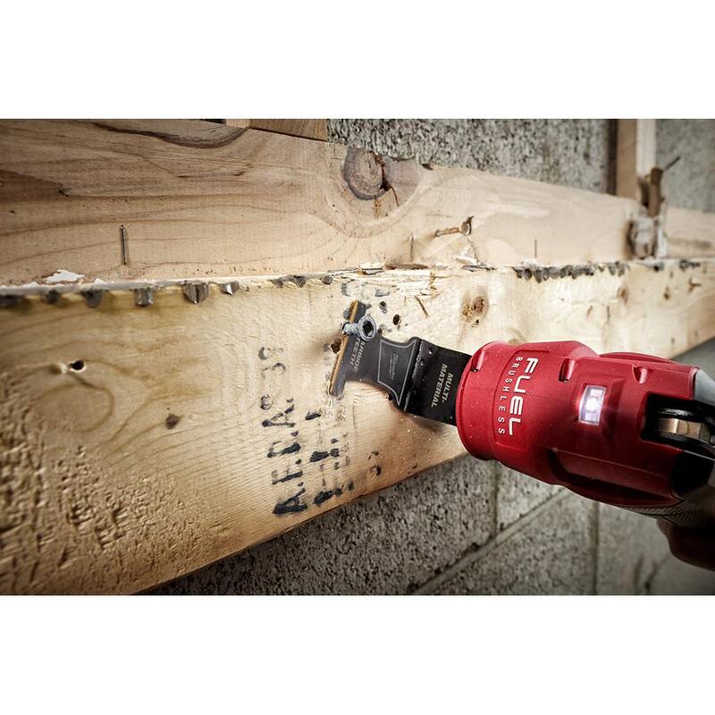Milwaukee 1-3/8 pulgadas Carburo Ajuste Universal Hoja Oscilante para Corte Extremo de Madera y Metal en Herramienta Multiuso (Paquete de 2) - 49-25-1522