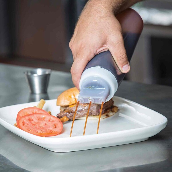 Tablecraft Dualway Wm Sqz Bottle, 63mm, 16OZ, PK12 - 11663CF