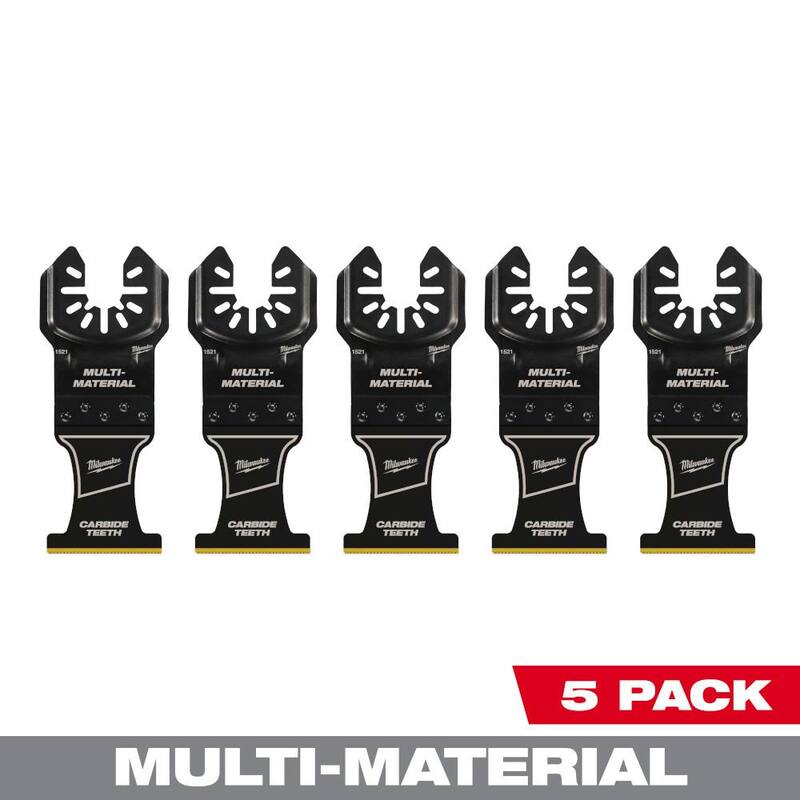 Milwaukee 1-3/8 pulg. Cuchilla oscilante de carburo para cortes extremos de madera y metal, universal (paquete de 5) - 49-25-1526