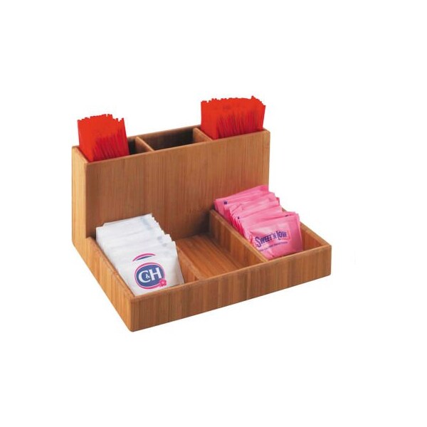 Cal Mil Plastics Cal-Mil 796-60 Bamboo Packet Organizer 9"W x 6-1/4"D x 4-1/2"H - 796-60