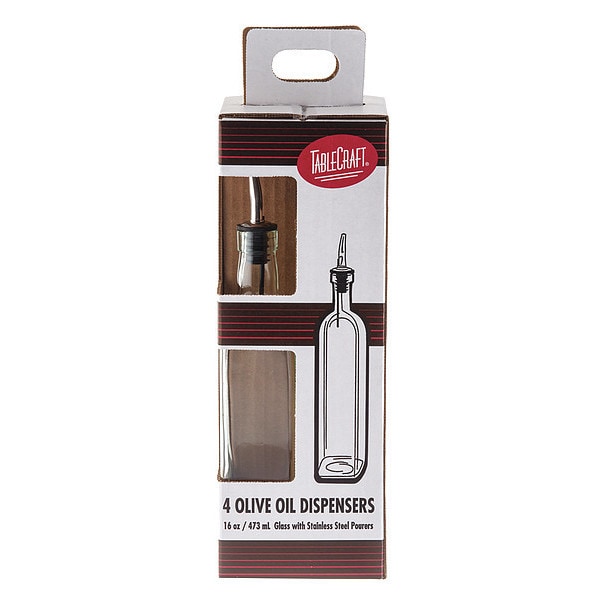 Tablecraft Prima Oil/Vinegar Bottle W/SS Pour, 16OZ - H916-4
