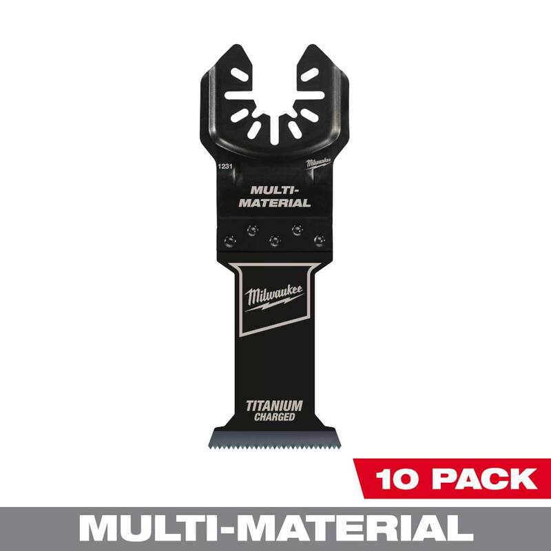 Milwaukee 1-3/8 pulg. Hoja oscilante de corte de madera y metal de ajuste universal de Bi-Metal de titanio (paquete de 10) - 49-25-1230