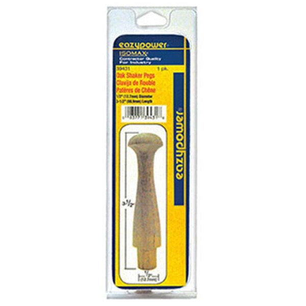 Eazypower 39431 0.5 x 3.5 in. Oak Shaker Peg - 132263