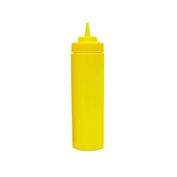 Winco 24 oz Yellow Wide-Mouth Squeeze Bottle, PK6 - PSW-24Y