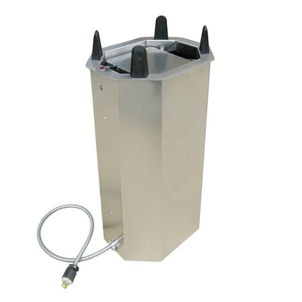 Lakeside Heated Drop-In Oval Plate Dispenser; 8-3/4"x11-3/4" to 9-1/4"x12-1/2" - V6012