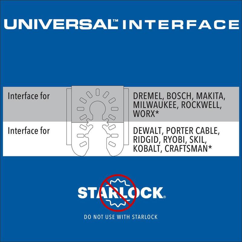 Hojas de corte enrasado para herramienta múltiple oscilante Dremel Universal Dual Interface de 2 in. para madera, tablaroca y plástico (paquete de 4) - MM480BU-4