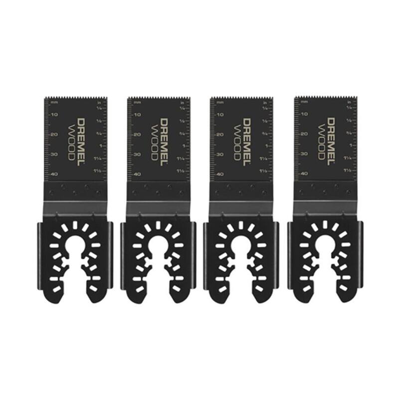 Hojas de corte enrasado para herramienta múltiple oscilante Dremel Universal Dual Interface de 2 in. para madera, tablaroca y plástico (paquete de 4) - MM480BU-4