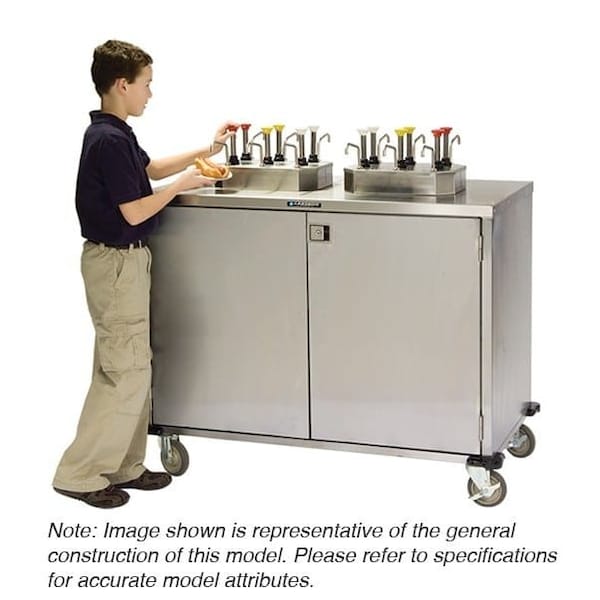 Lakeside Condiment Cart w/ 8 EZ Serv Tower Pumps-Dispense Up to 4 Products - 70200