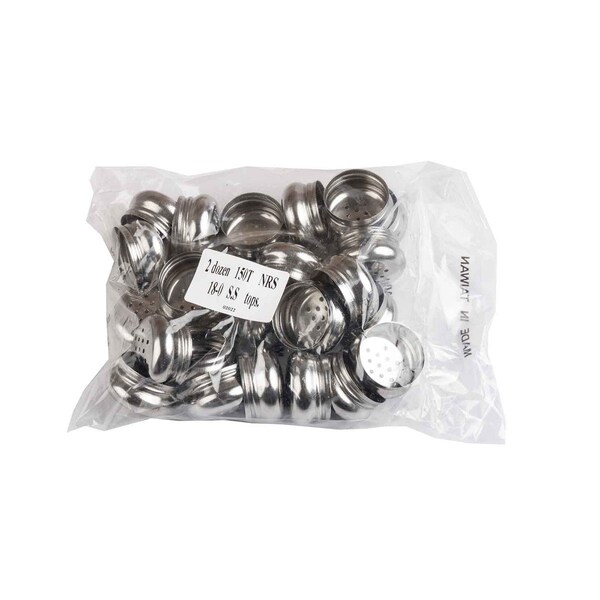 Tablecraft Pnld Salt/Pppr Shaker W/SS Tops, 2OZ, PK12 - 155S&P-2