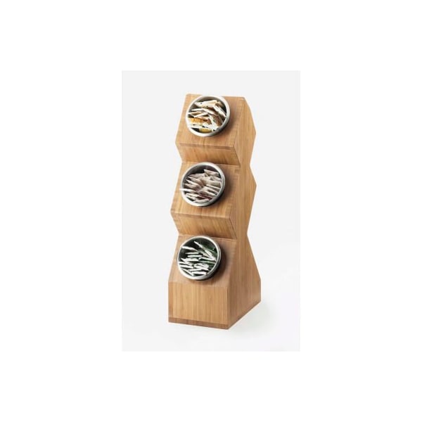 Cal Mil Plastics Cal-Mil 1016-3 Bamboo Compartment Spacesaver 6-1/4"W x 9-3/4" D x 22-3/4"H - 1016-3
