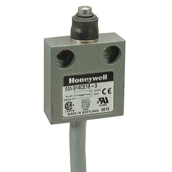 Interruptor de Límite Honeywell, Pulsador, 1NC/1NO, 5A @ 240V AC, Ubicación del actuador: Superior - 914CE18-6