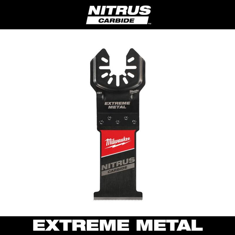 Milwaukee 1-3/8 in. Cuchilla para herramienta múltiple oscilante de corte extremo de metal Nitrus Carbide Universal Fit (paquete de 1) - 49-25-1561