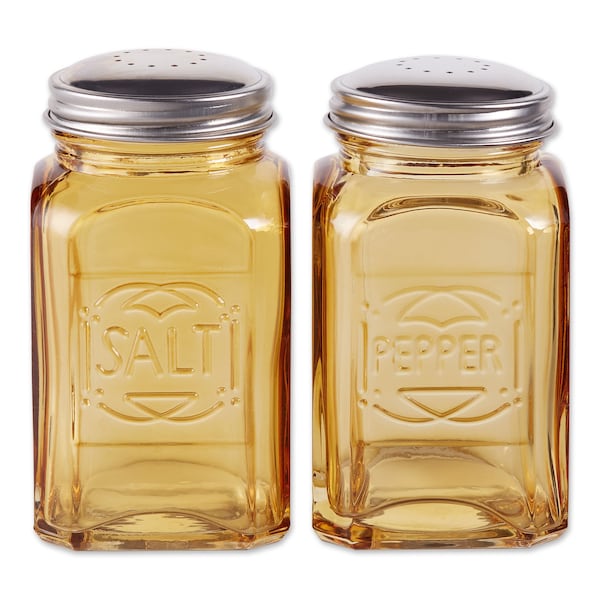 Rsvp International Retro Glass S&P Set - Amber, 2PK - RET-A