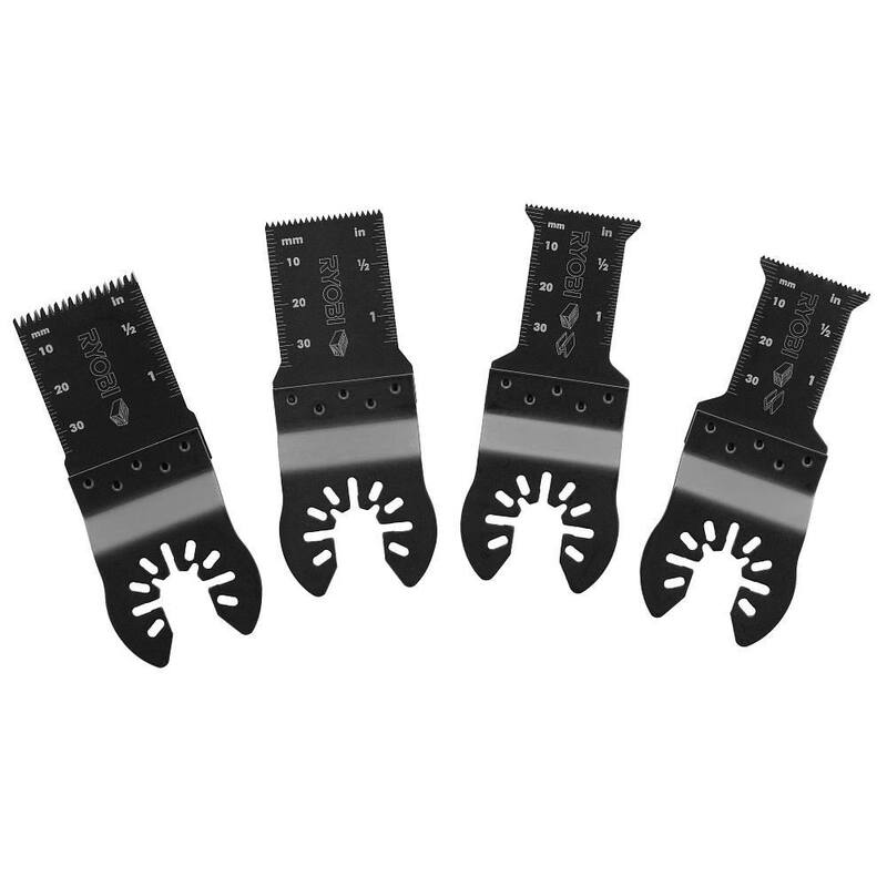 Set de 4 hojas para herramienta multifuncional oscilante para madera y metal - A24402