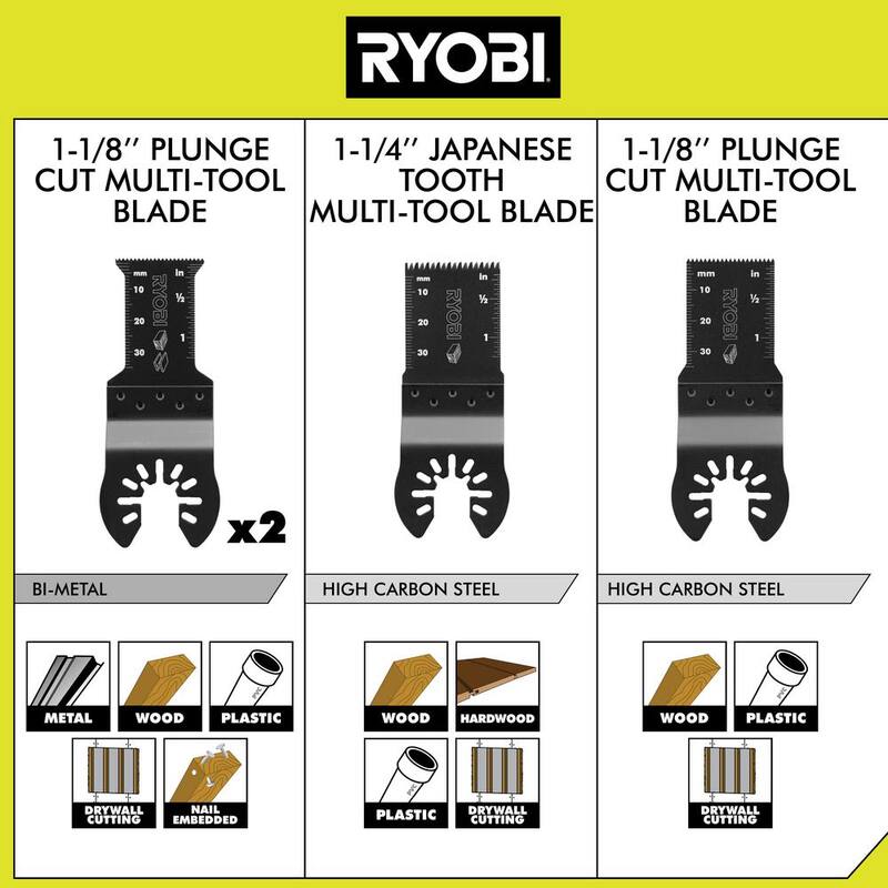 Set de 4 hojas para herramienta multifuncional oscilante para madera y metal - A24402